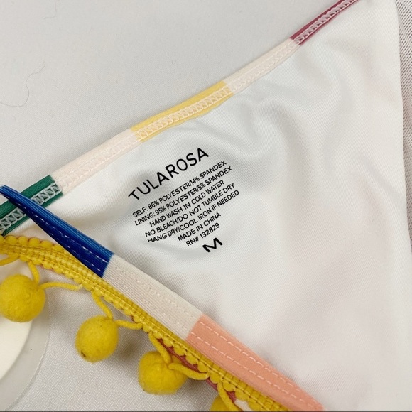 TULAROSA Nina Rainbow Stripe bikini top - Picture 6 of 8
